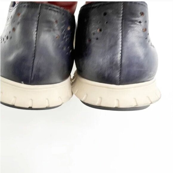Cole Haan Zerogrand Wingtip Oxford Sneaker Navy Blue Size 11 - Picture 4 of 6